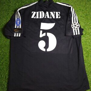 Zidane Real Madrid UEFA 2001 2002 Away Soccer Jersey Shirt L SKU# 134747